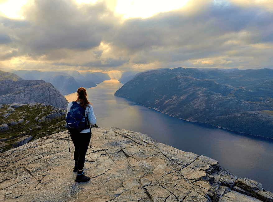 Preikestolen hiken in Noorwegen